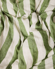Load image into Gallery viewer, Moss Stripe Fitted Sheet | Linen | King
