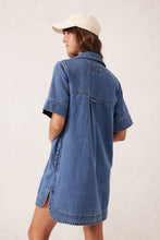 Load image into Gallery viewer, SAMMY Relaxed Shirt Dress | Fresh Indigo
