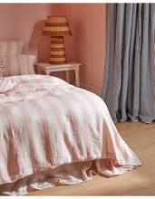 Load image into Gallery viewer, Candy Stripe Fitted Sheet | Linen | Queen
