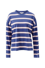 Load image into Gallery viewer, SCOUT Slouchy Long Sleeve Tee | Washed Navy + Pink Clay
