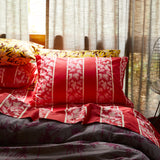 Load image into Gallery viewer, Agata Cotton Pillowcase Set | Vermillon
