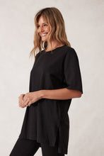 Load image into Gallery viewer, LOLA Longline Step Hem Tee | Black

