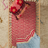 Load image into Gallery viewer, Magnolia Cotton Flat Sheet | Poppy

