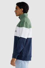 Load image into Gallery viewer, Classic Logo Quarter Zip Olive + Navy
