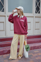 Load image into Gallery viewer, WREN Rugby Sweat | Washed Burgundy + White Heritage Logo
