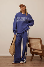 Load image into Gallery viewer, ISLA Oversized Slouchy Crew | Washed Navy White Heritage Logo
