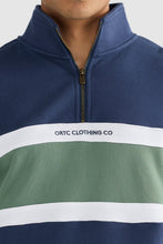 Load image into Gallery viewer, Triple Panel Quarter Zip | Navy + Olive
