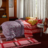 Load image into Gallery viewer, Agata Cotton Pillowcase Set | Vermillon
