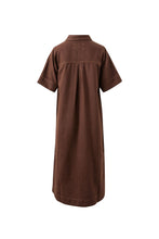 Load image into Gallery viewer, AVA Short Sleeve Midi Dress | Chocolate
