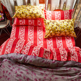 Load image into Gallery viewer, Agata Cotton Pillowcase Set | Vermillon

