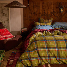 Load image into Gallery viewer, Frances Quilt Cover | Moss | Linen
