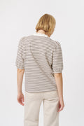 Load image into Gallery viewer, Jacqueline Top | Brown + White Stripe
