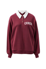 Load image into Gallery viewer, WREN Rugby Sweat | Washed Burgundy + White Heritage Logo
