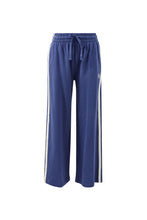 Load image into Gallery viewer, GIGI | Wide Leg Terry Trackpant | Washed Navy Side Stripe
