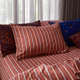 Load image into Gallery viewer, Leon Cotton Pillowcase Set | Burnt Sienna
