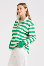 Load image into Gallery viewer, Rugby Cotton Sweatshirt - Green Stripe
