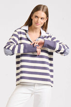 Load image into Gallery viewer, Rugby Cotton Sweatshirt - Old Navy Stripe
