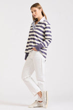 Load image into Gallery viewer, Rugby Cotton Sweatshirt - Old Navy Stripe
