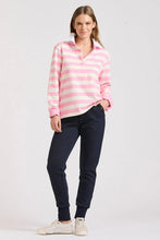 Load image into Gallery viewer, Rugby Cotton Sweatshirt - Pink Stripe
