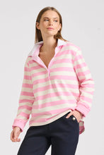 Load image into Gallery viewer, Rugby Cotton Sweatshirt - Pink Stripe
