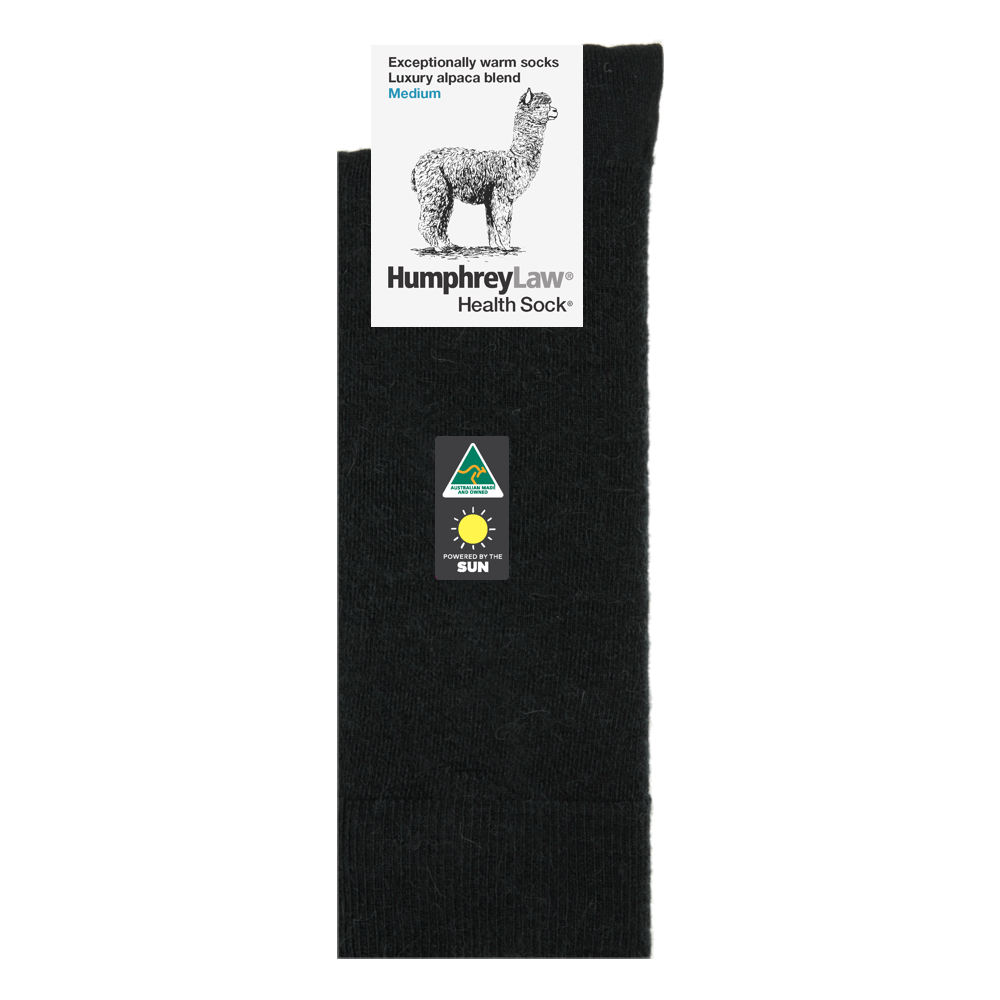 Baby Alpaca Blend Health Sock® - Black