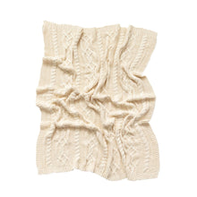 Load image into Gallery viewer, Reilly Cable Knit Blanket - Natural
