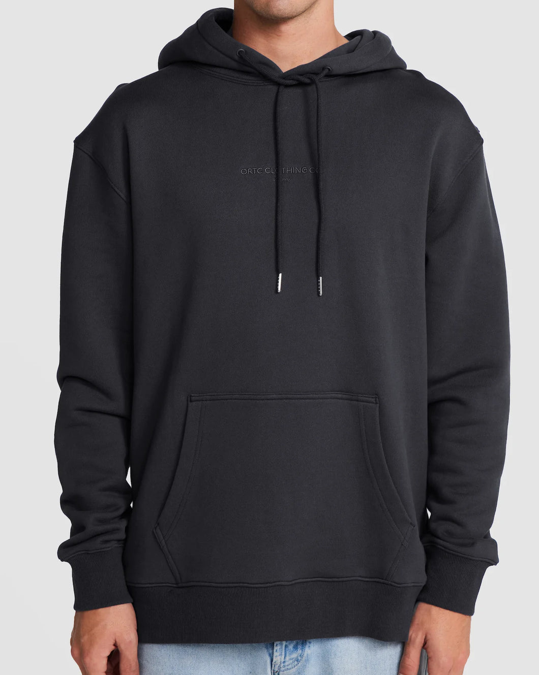Embroidered Logo Hoodie Charcoal