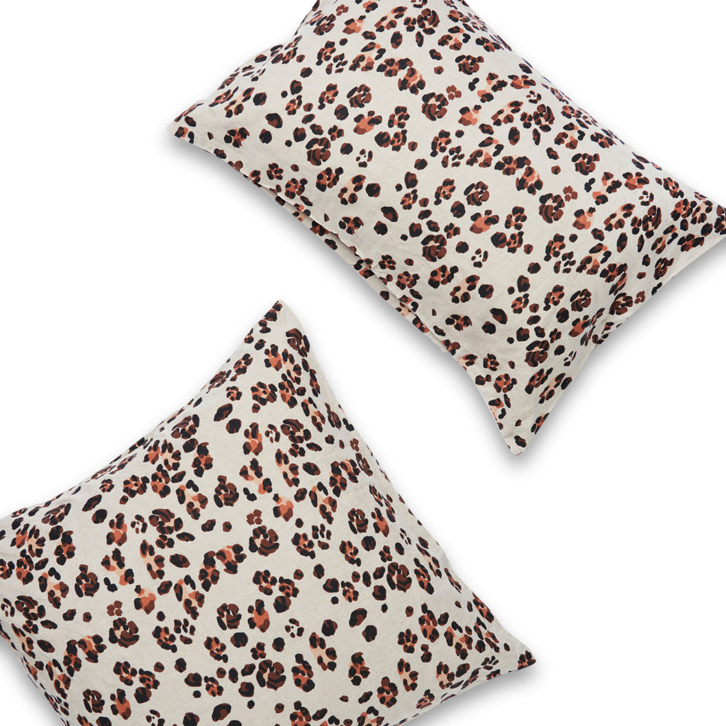 Leopard Pillowcase Sets - Euro