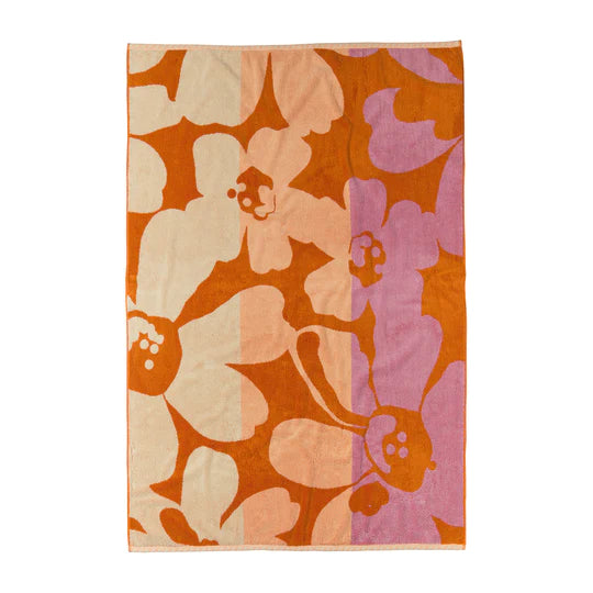 Manning Floral Towel in Persimmon